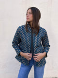 Chaqueta acolchada reversible azul marino