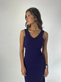 Vestido largo cut out morado