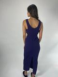 Vestido largo cut out morado