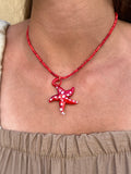 Collar rojo charms