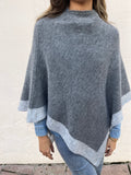 Poncho bicolor gris