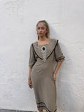 Vestido Maca Beige