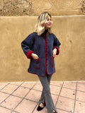 Chaqueta terciopelo reversible bicolor gris