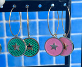 Pendientes chapas colores estrella