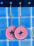 Pendientes chapas colores estrella