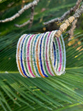 Brazalete cristales blancos multicolor